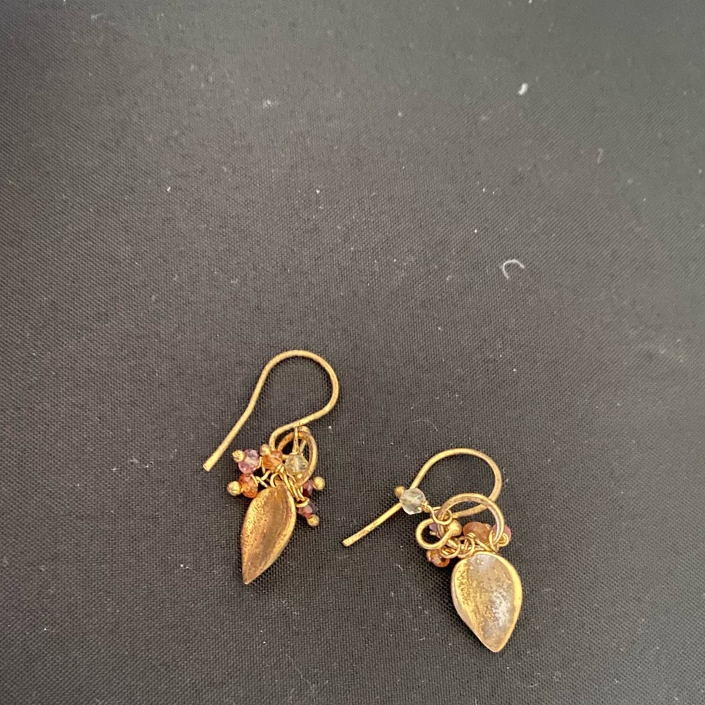 Golden dangle earrings